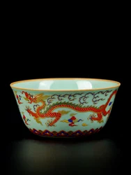 Enamel Color Master Cup Dragon And Phoenix Single CupPalace Style Retro Tea Cup Ceramic Tea Cup Gold Painted Cup