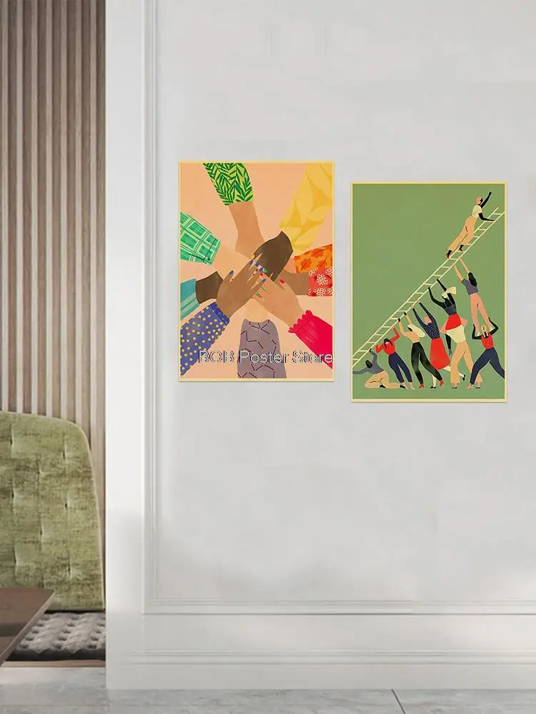 الشمال الفن الحديث الرجعية كرافت ورقة الديكور ملصق ، شخصية الوحدة ، حياة العمل ، غرفة المنزل ، مقهى ، مكتبة ، جدار مائي ، الموضة #3