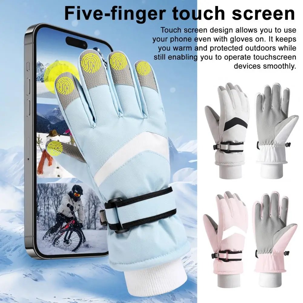 Ski Gloves Water-resistant Cold-resistant Ski Gloves Waterproof Winter Ski Gloves for Men Women Thermal Touchscreen Snow