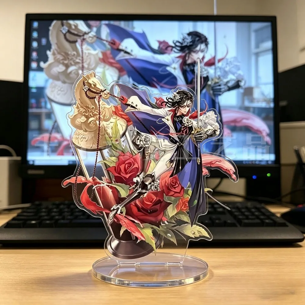 Identity V Flower Style Character Acrylic Stand Perfumer Knight Priestess Painter Game Figure Desk Decor Fans Souvenir Keychain