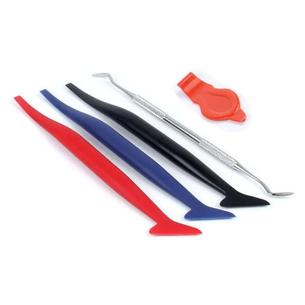 

5Pcs Car Vinyl Tint Film Wrapping Felt Squeegee Cutter Installing Tool Auto Sticker Felt Squeegee Scraper Snitty Wholesale