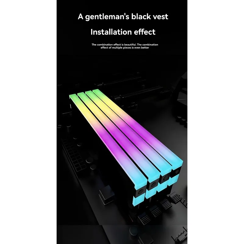 Hot Selling-Cooling Vest ARGB Divine Light Synchronous Desktop Memory Module Glowing Cooling System DIY Decorative Shell,Cooling