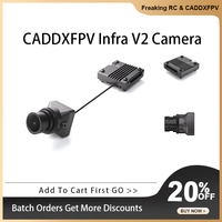 CADDX Infra V2 Camera No-Light Night Camera Analog VTx Kit 0 Lux Super WDR 1500TVL 131.6° FOV Black and White Sensor for RC FPV