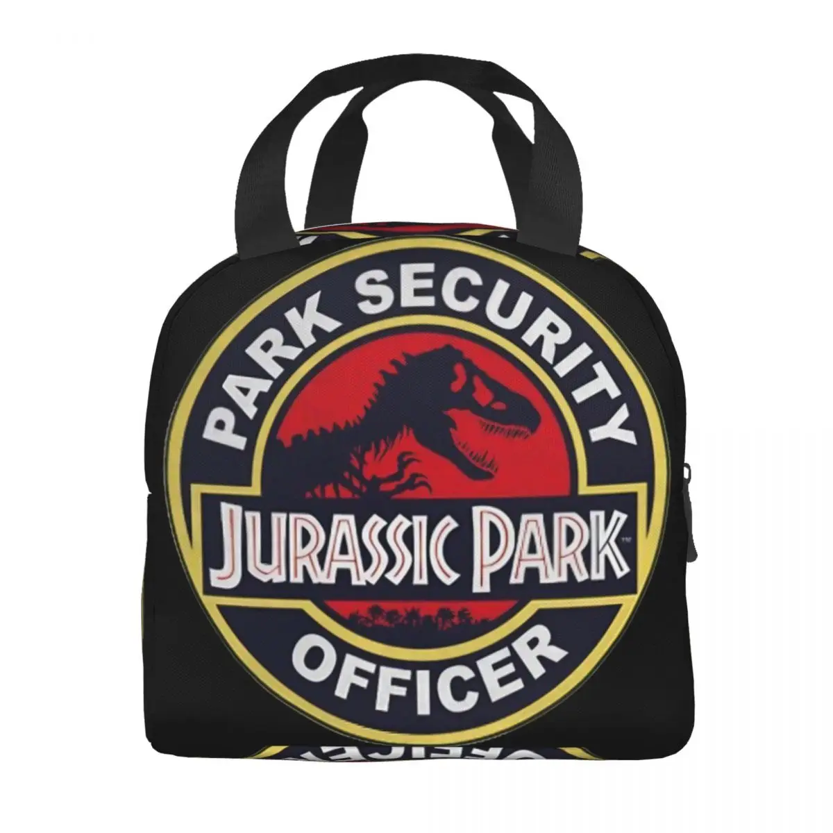 Jurassic Park Tapijt Park Security Officer Lunchtas Unisex Draagbare Koeler Geïsoleerde Lunchbox Food Bento Box