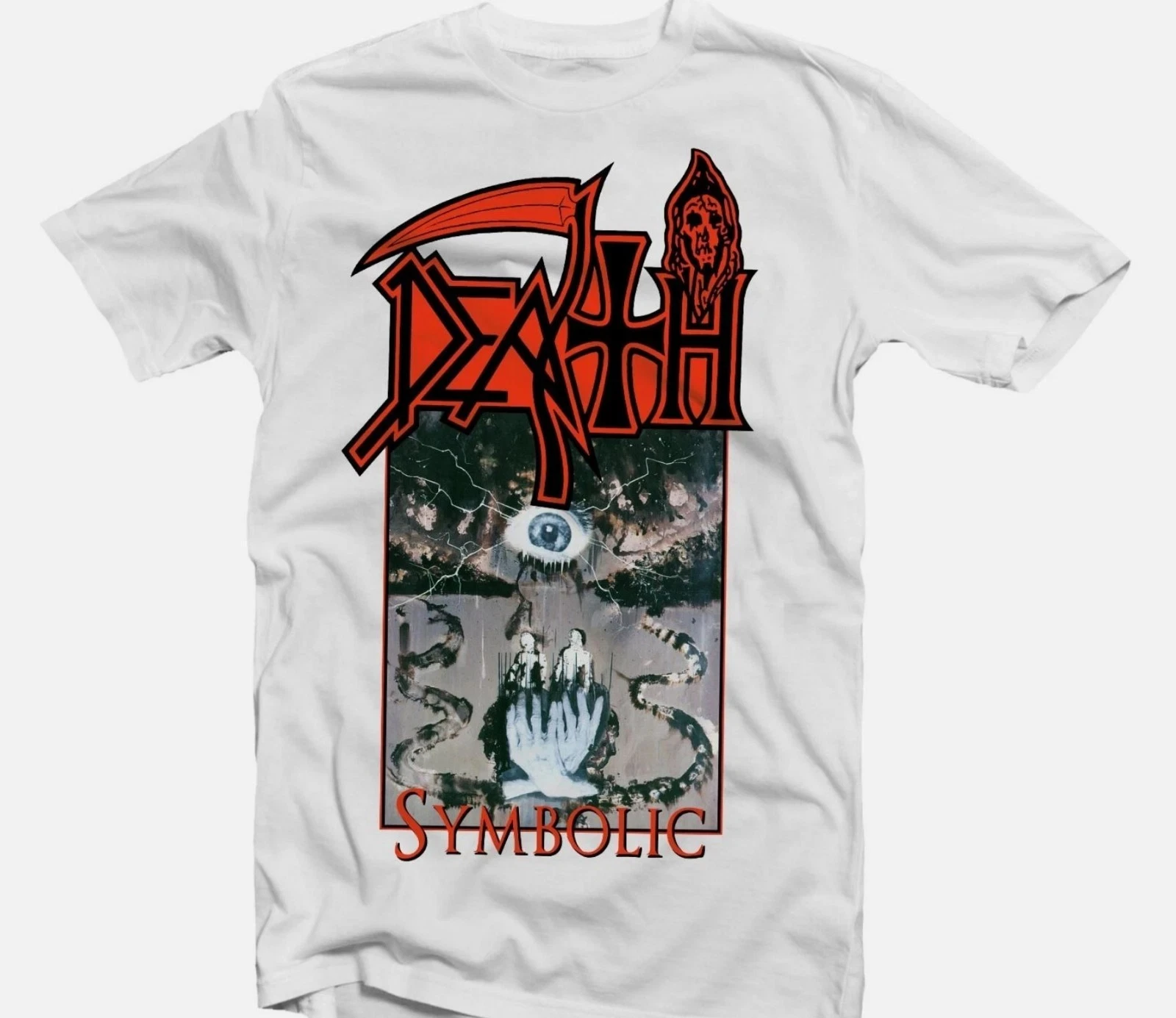 Camiseta simbólica de Death Band para hombre, Camiseta de algodón blanca, todas las tallas, S-4XL, lujo de alta gama, para hombres y mujeres, Top Y2k