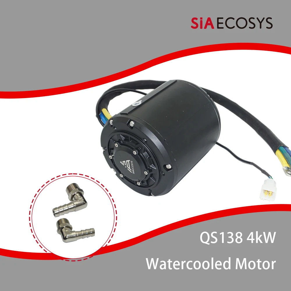 QSMOTOR QS138 90H Liquid Cooled Motor 4000W 72V IPM PMSM Mid Drive 100KPH for Offroad Electric Dirt Bike Motorcycle