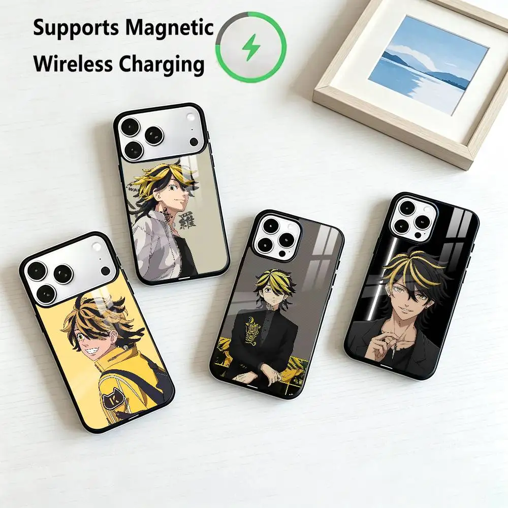 Tokyo Revengers K-Kazutora Hanemiya  Phone Case For iPhone17,16,15,14,13,12Plus,Pro Supports Magnetic Wireless Charging