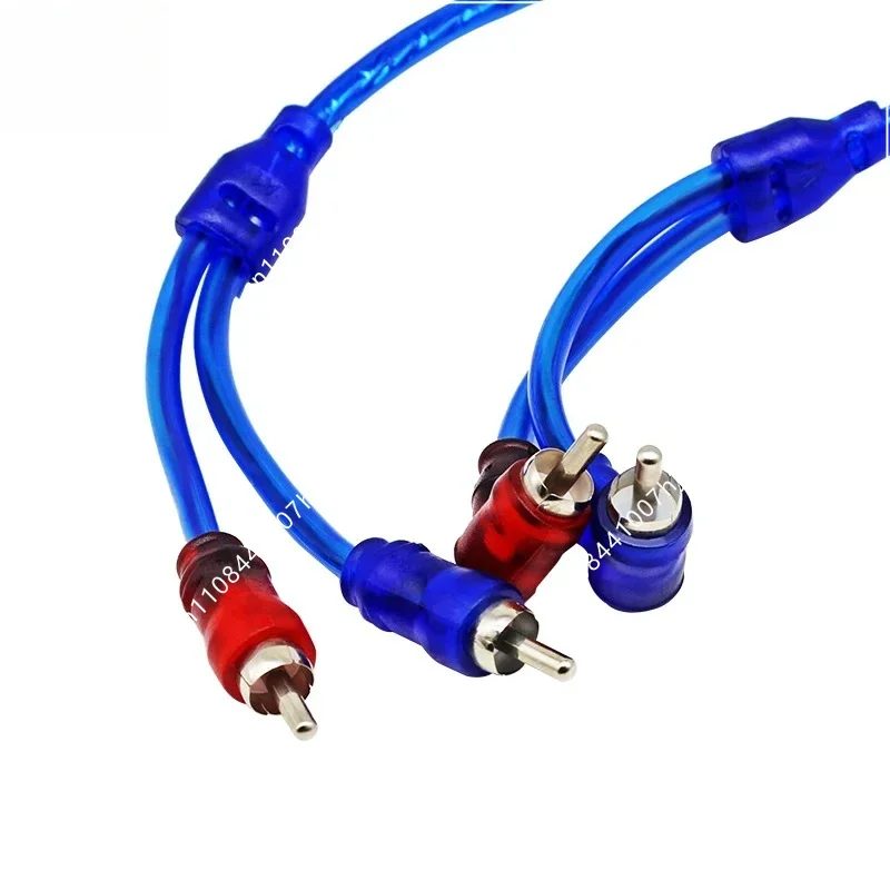 Amplifier Audio Cable Subwoofer Signal Wire Car Audio Male‑to‑Male 2RCA Red‑White Dual LotusConnector 1M2M3M4M5M Length DIY Part