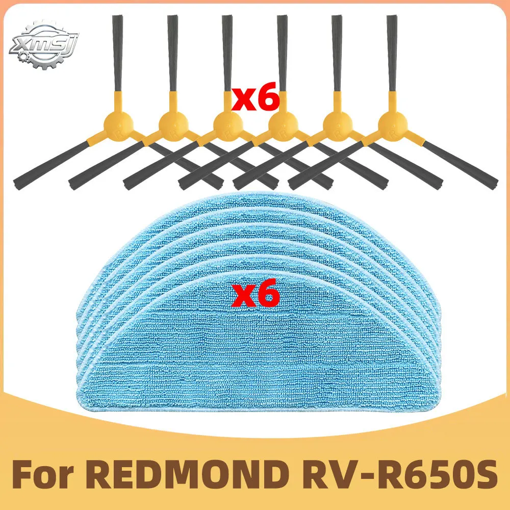 Compatible For Redmond RV-R650S Robot Vacuum Cleaner Spare Parts Side Brush Mop Rag Replacement