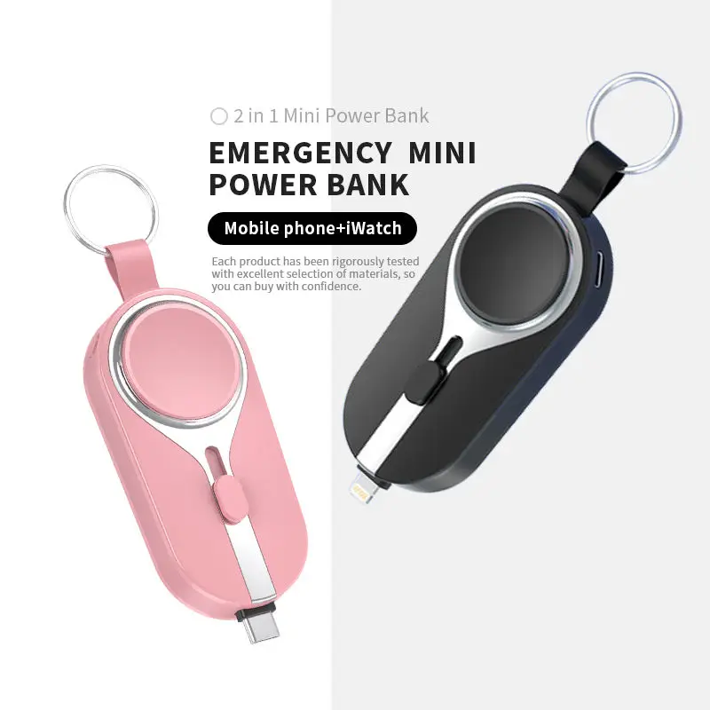 

Keychain Power Bank Women with Wireless Charging for Watches for Android Smartphone Power Bank Emergency for IPhone Smartphone