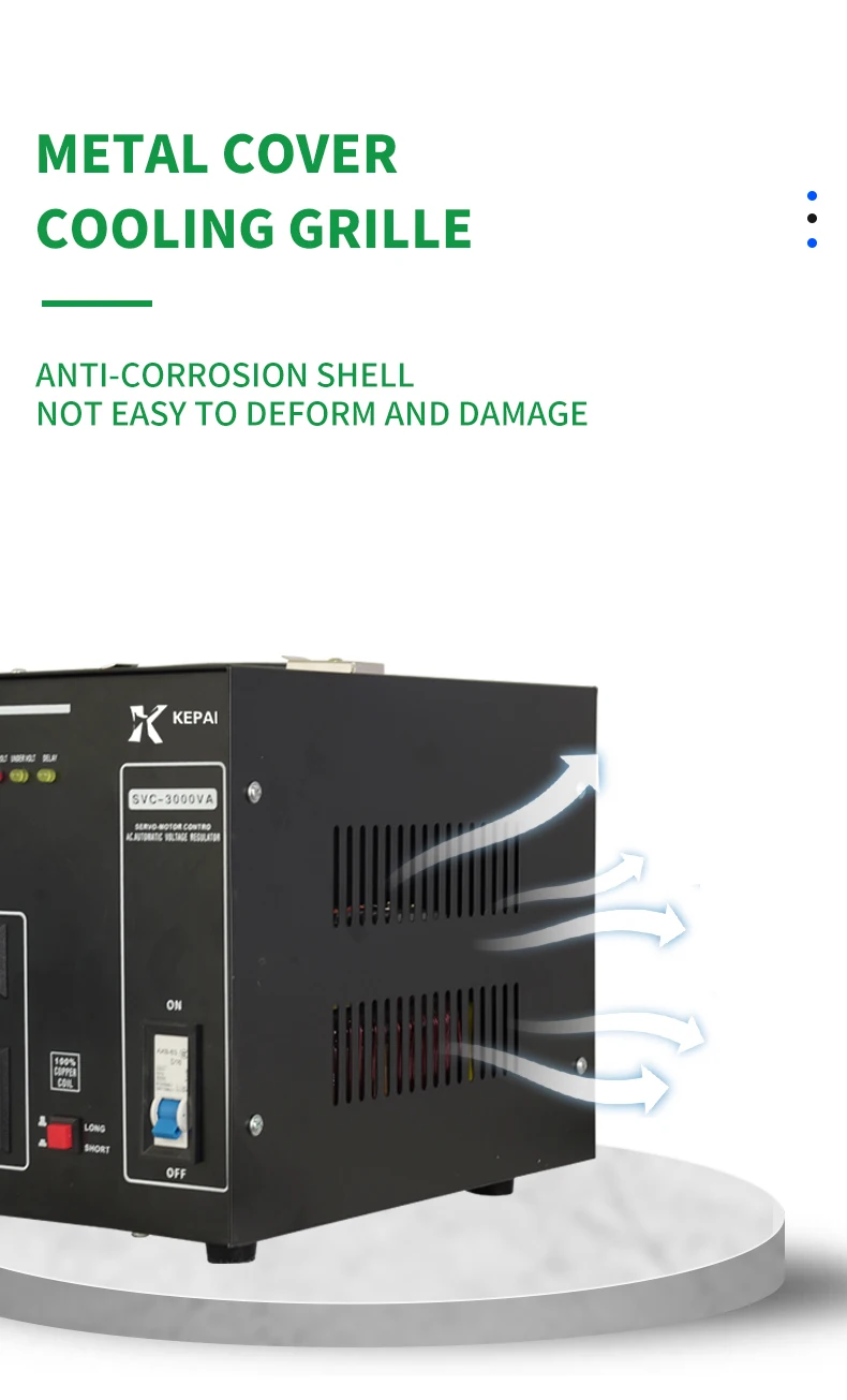 Custom SVC-3000W Automatic Voltage Regulator 110V Single Phase LCD Display Voltage Stabilizers Servo Motor Household Appliances