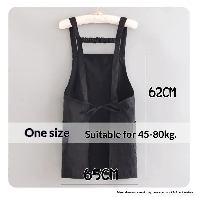 【HMA】Waterproof Kitchen Apron With Multiple Pockets Straps Perfect For Home Cooking Baking Coffee Shop Work