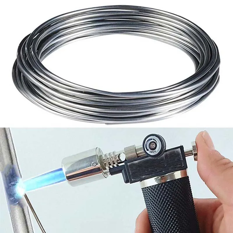 Low Temperature Easy Melt Aluminum Universal Welding Rod Cored Wire Rod Solder No Need Solder Powder Weld Bar for Propane Torch