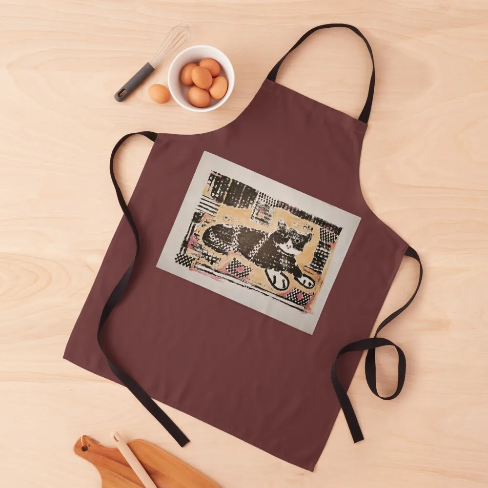 

Kooky Kitty Apron chef costume kitchen and home Kitchen Women Apron