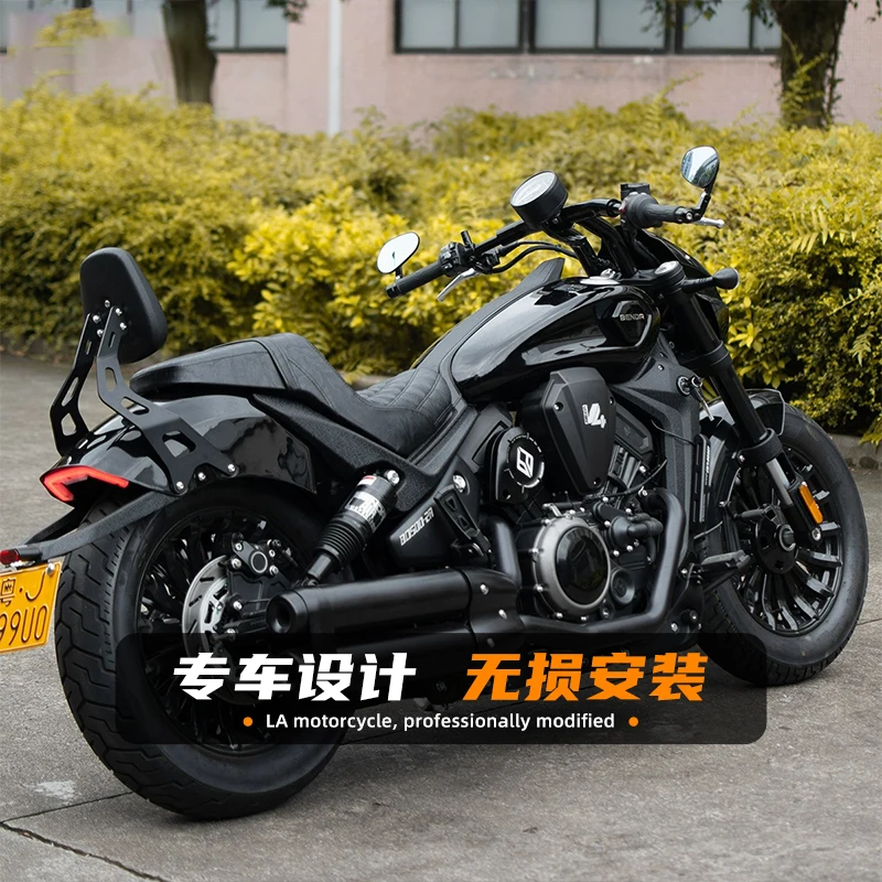 مناسبة لـ Benda Black Flag 500 مقبض اتجاهي على طراز Harley المعدل بمقبض كلمة واحدة عالي القوة وإمالة خلفية