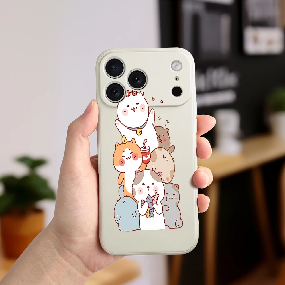 لطيف القط نمط غطاء من البولي يوريثان كوكه آيفون 17 ProMax 17 الهواء 16 15 14 13 12 11 برو ماكس XS Max7 8 Plus 16e 16 Plus #6