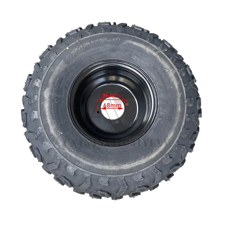 

8-Inch 19x7-8 Tire & Hub Set for Go-Karts, Beach Buggies, ATVs, Utility Carts - Off-Road & Agricultural Vehicle Accessories