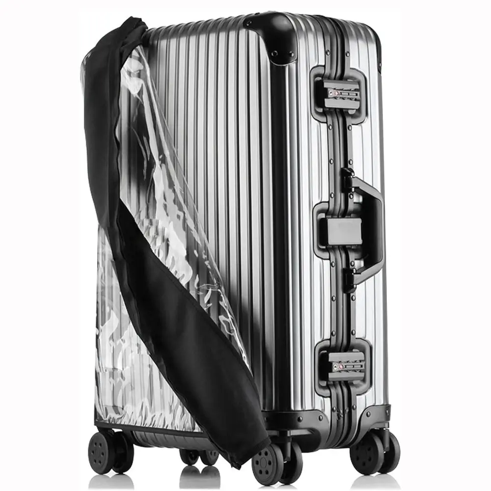 

Portable PVC Transparent Suitcase Cover No Disassembly Required Elastic Clear Luggage Protector Waterproof Luggage Dust Cover