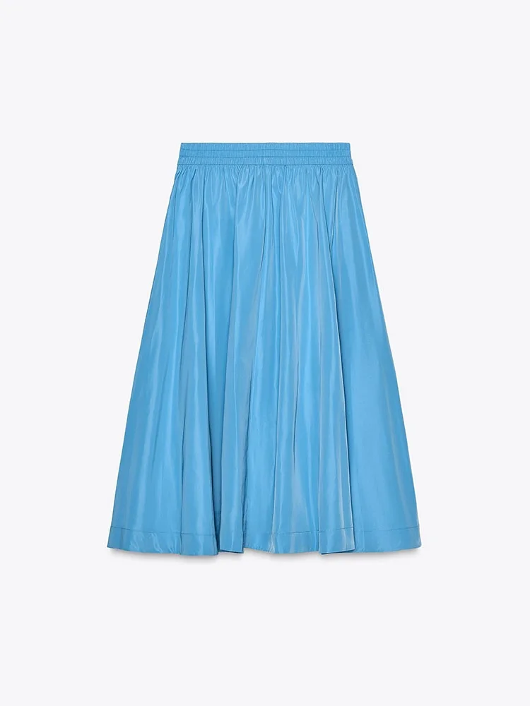 Spring New Arrival Women's  Collar Midi Skirt And irt Set High Waist Flared Pants ort Sve Faionable Workwear
