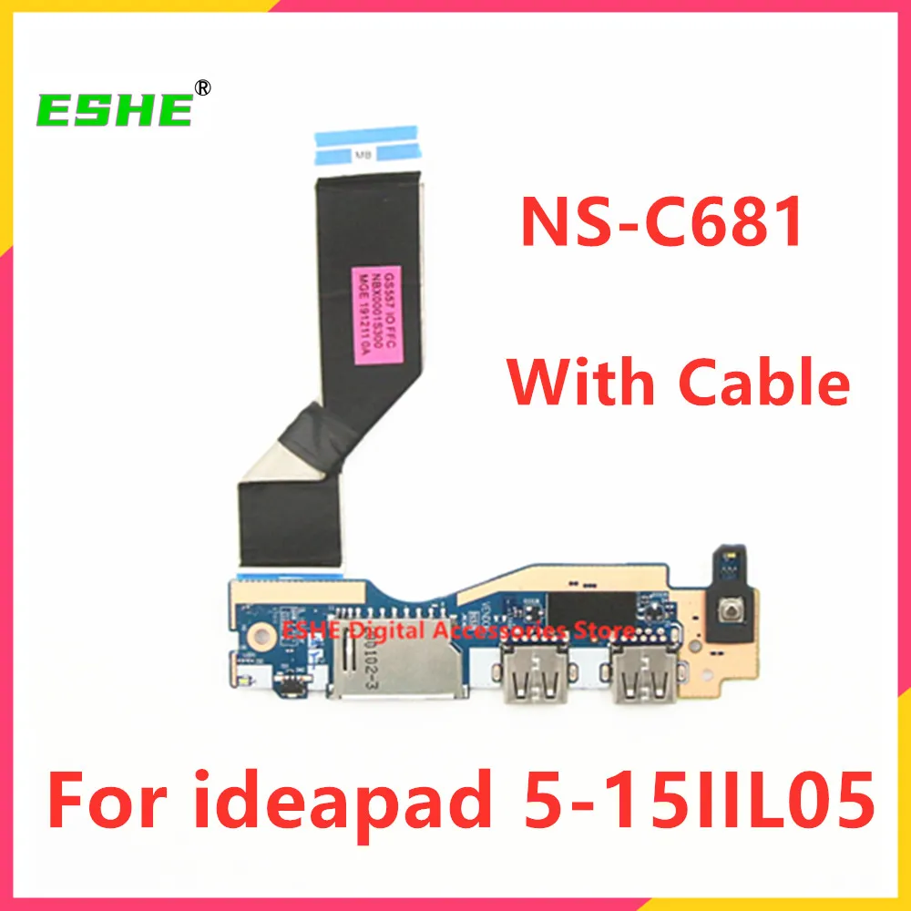 NEW Original For Lenovo ideapad 5-15IIL05 5-15ITL05 XIN-15IIL USB power board With Cable 5C50S25036 GS557 NS-C681 USB Board