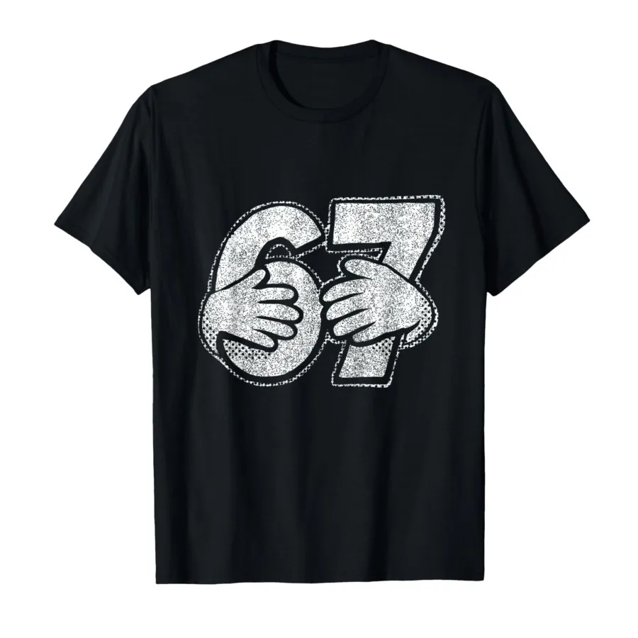 

67 6, 7, футболка в стиле комиксов для мужчин и женщин, футболки из 100% хлопка, топы с короткими рукавами 1112-1