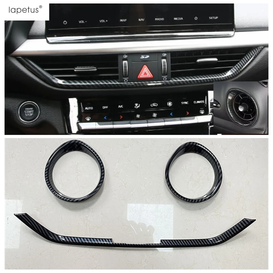 Red Center Console Air Vent Cover Trim Set For Kia Forte K3 (2019-2020) – 3 Pieces
