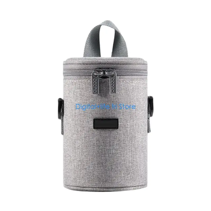 E06D Compact Protective Camera Lens Cylinder Case Soft Interior for Safe Transport
