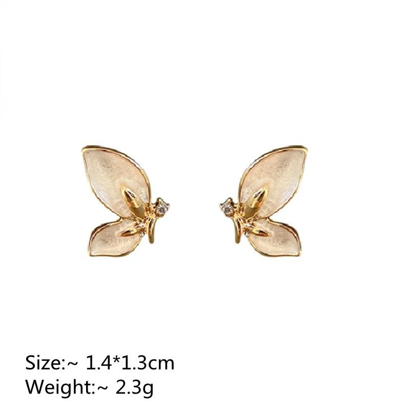 Beautiful Butterfly Earring New Fashion Golden Rimmed Butterflies Stud Earrings for Women Party Jewerly 2026 Birthday Gift