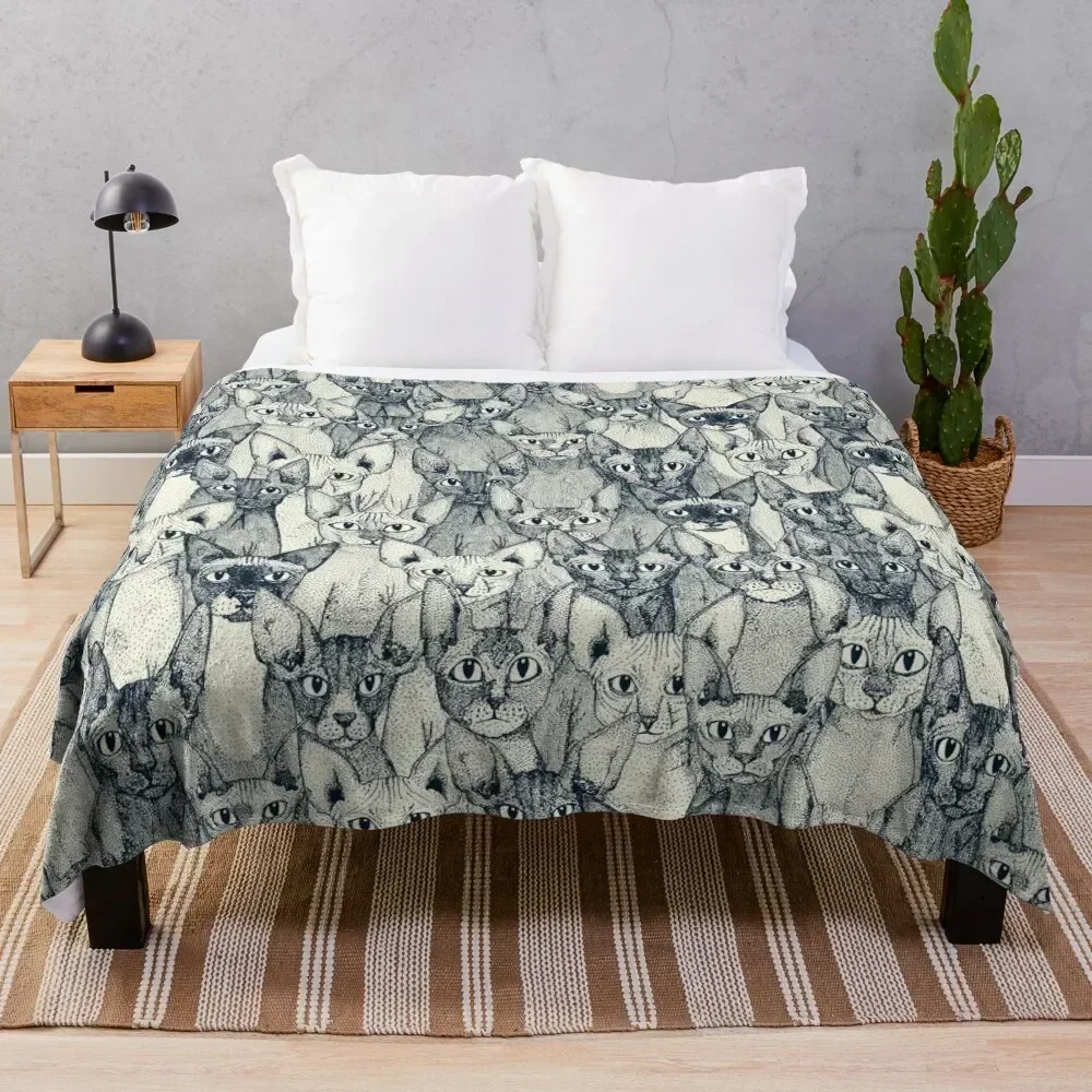 

just sphynx cats indigo pearl Throw Blanket Stuffeds Blankets Sofas Of Decoration Beach Soft Beds Blankets