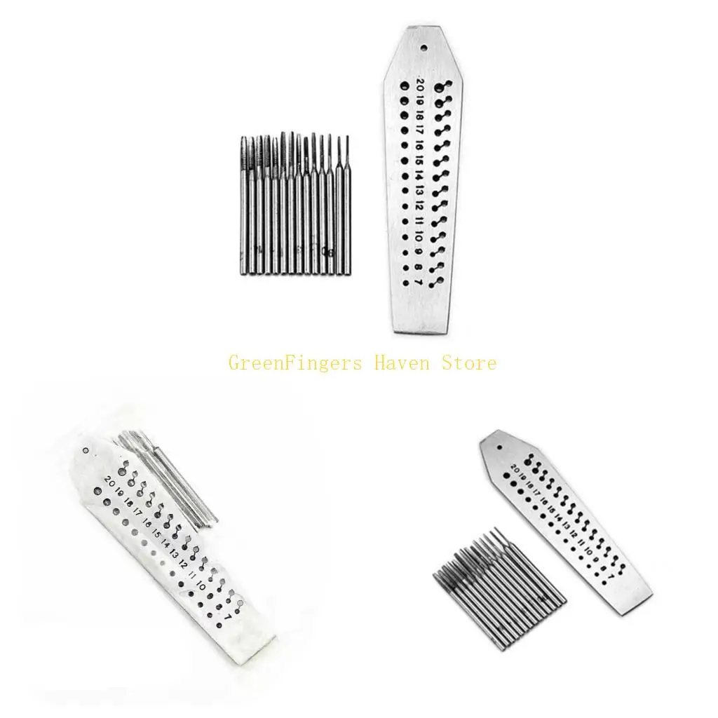 

F68D Jewellers Watchmakers Tap & Die Mini Micro Screw Plate Set 14 Pieces 0.7-2mm Alloy Steel Watch & Jeweller Repair Tool