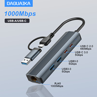 USB C HUB Ethernet Adapter 1000bps USB3.0 HUB RJ45 Lan for Laptop PC Xiaomi Mi Box Macbook Windows USB-C HUB Network Card