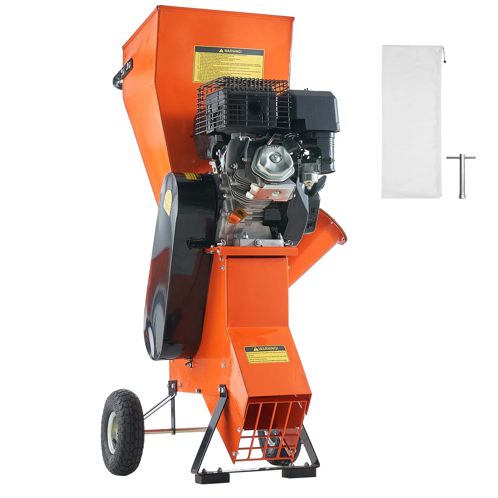 VEVOR Holzzerkleinerer, Zerkleinerer, Mulcher, robust, gasbetrieben, 4,1/8,6 kW Motor, Holzzerkleinerer, schnelles Holzzerkleinerer, Hacken für die Forstwirtschaft