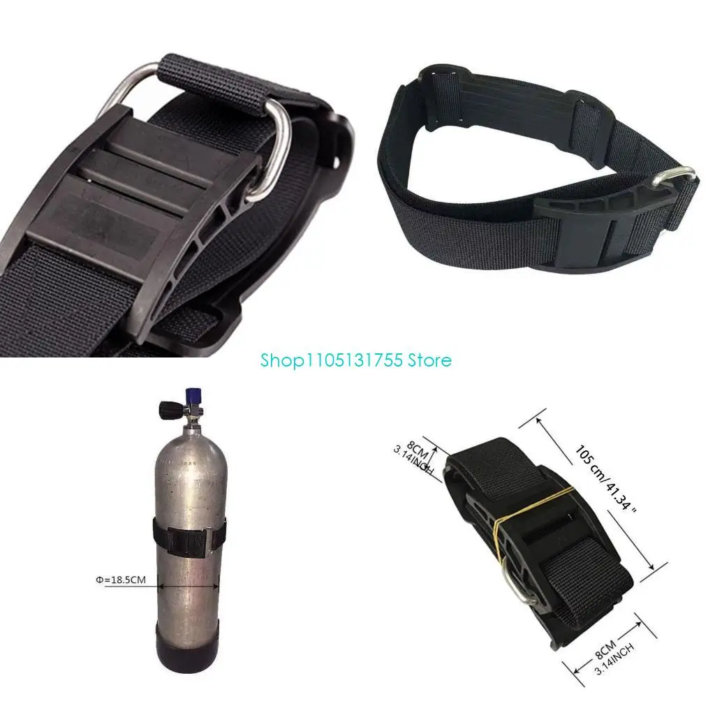 

K0EF Diving BCD for Tank Crotch Strap Band with Non-Slip Pad Plastic Buckle Diver Accessory Back Plate Bracket Adapter