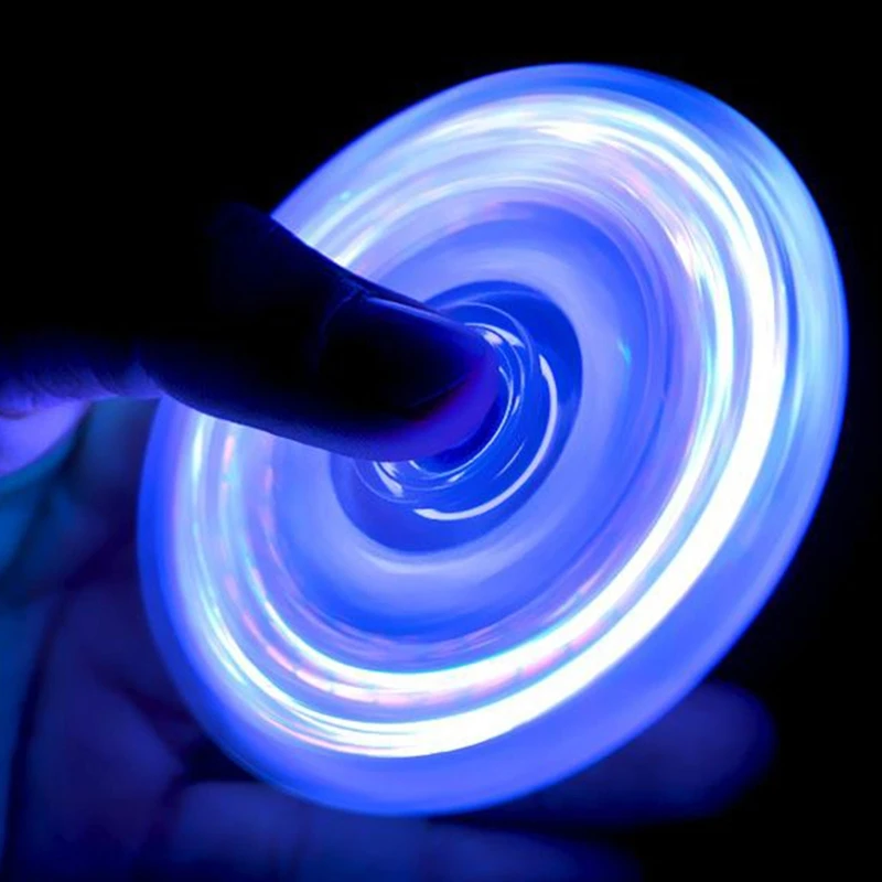 New LED Sensory Fidget Hand Spinner Flashing Glowing Spinner Interactive Fingertip Toy for Men Women Autism ADD Stress Release