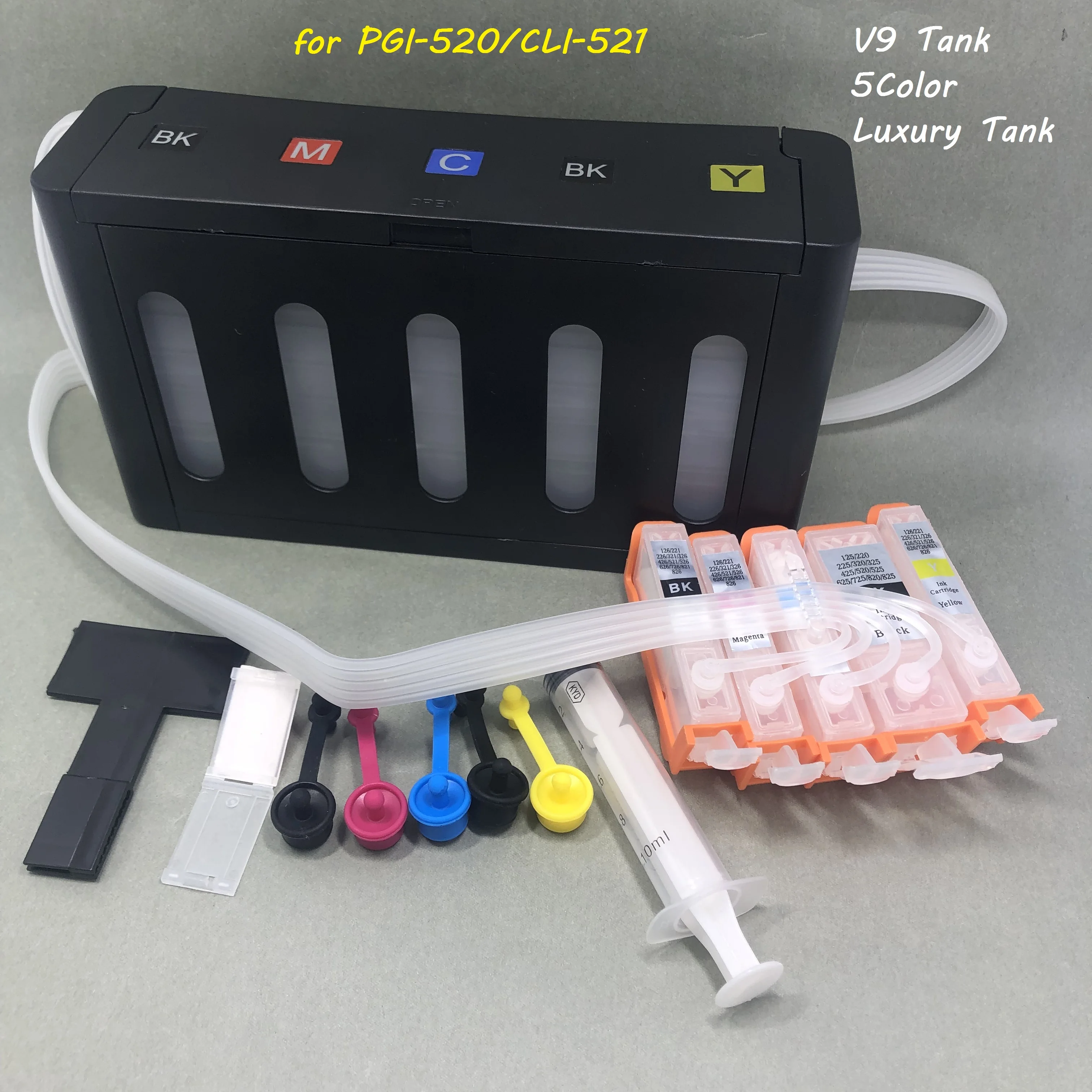 YOTAT 5Color PGI-520 CLI-521 CISS Ink System for Canon PIXMA IP3600 IP4600 IP4700 MX860 MX870 MP540 MP550 MP560 MP620 MP630/640