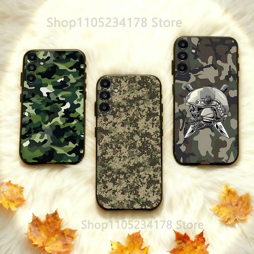 

Camouflage Camo Military Army Phone Case Silicone Soft For Samsung Galaxy A73,31,32,72,41,53,52,71,22,5G,Note,J7,8,9