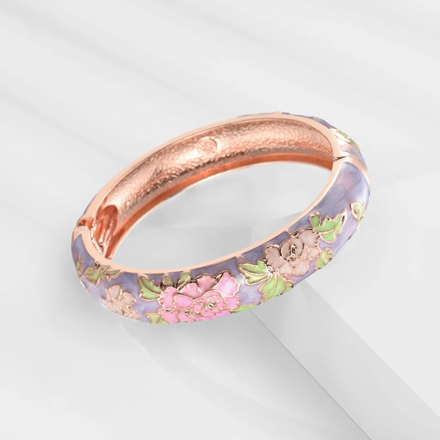 1/6 PCS Purple Enamel Bangle On Hand Cloisonne Bracelet For Women India Women\'s Hand Bracelets African Jewelry Hawaiian Bohemian