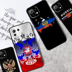 Russia Flag Coat Arms Case For POCO M6 Pro X6 X3 X4 X5 F3 F4 F5 M5s Xiaomi 13 14 13T Pro 11T 12T 12 Lite Cover