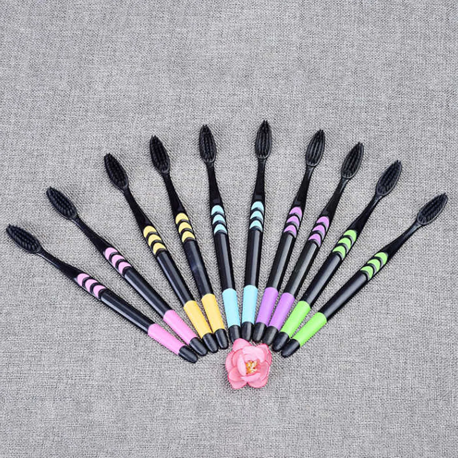 Adult Bamboo Charcoal Soft Bristle Toothbrush Oral Care Teeth Cleaning Tool Orthodontic Braces Toothbrushes Dental Tooth Brush