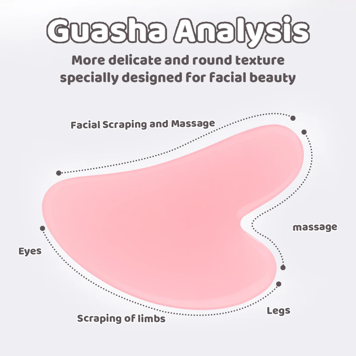 2 pièces de massage à rouleaux à double tête en jade naturel Shi Ying et ensemble de planche à gratter en forme de coeur, l'outil parfait pour les soins du visage,