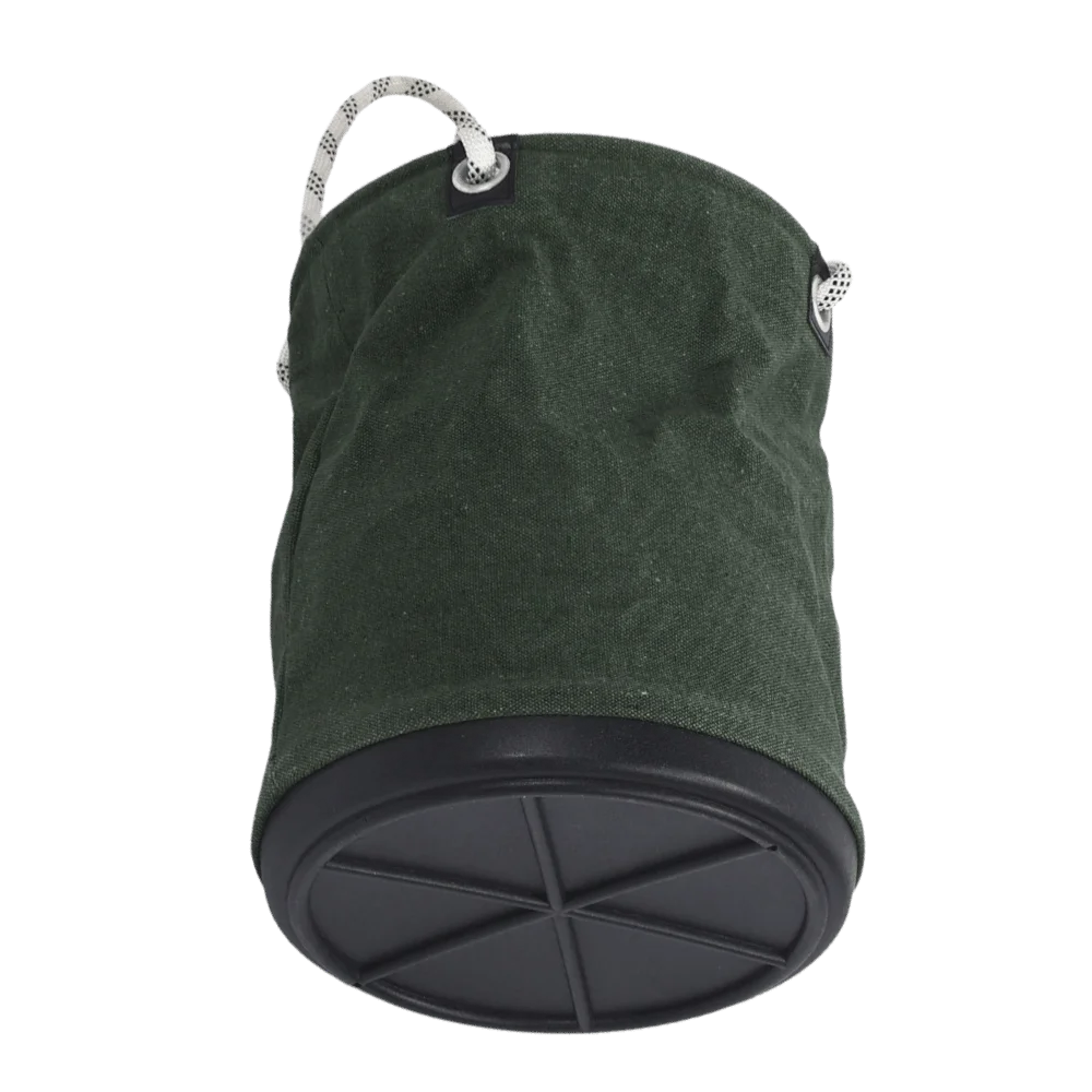 40x30cm Canvas Tool Bucket Plastic Bottom 30KG Load Bearing Tool Organizer Bag Dry Wax Canvas Foldable Tool Storage Bag