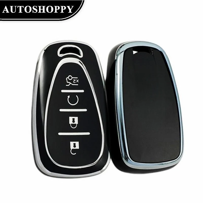4Buttons TPU Car Key Case Cover For Chevrolet Chevy Malibu Camaro Cruze Traverse Sonic Volt Bolt Equinox Protector Accessories