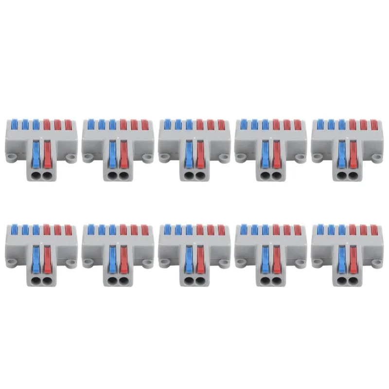 10Pcs Compact Wire Connectors Lever Nut Terminal Block SPL Quick Connect EquipmentSPL-62