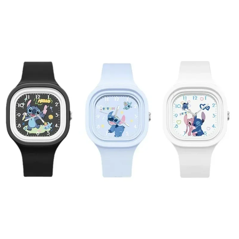 Orologio Disney Stitch per bambini Lilo & Stitch orologio sportivo in Silicone per cartoni animati orologio da polso impermeabile quadrato carino per regali per bambini