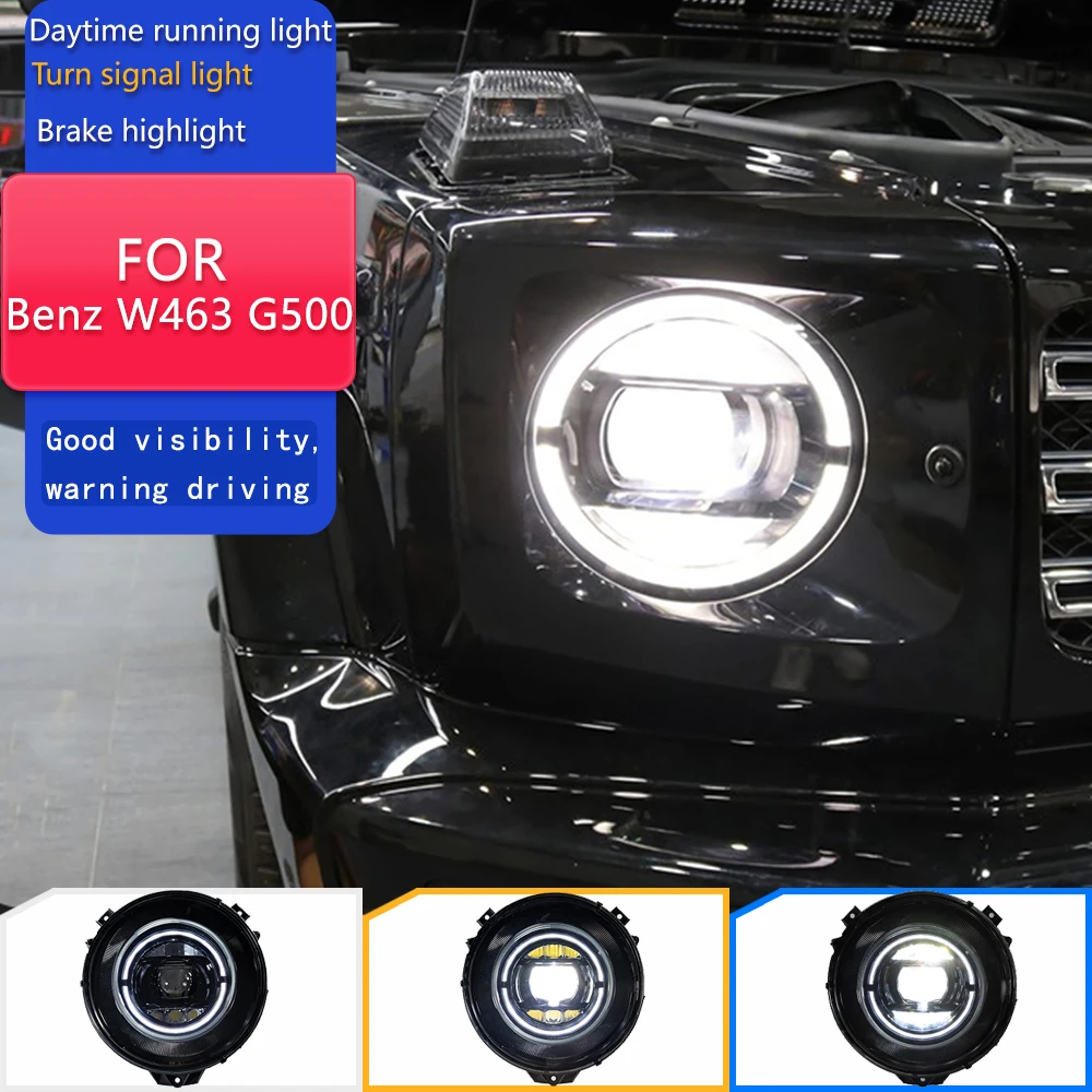 

Car Styling Head Lamp for Benz W463 G500 Headlights G350 G55 G63 LED Headlight Angel Eye DRL Hid Bi Xenon Auto Accessories