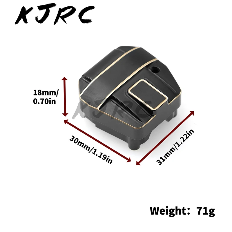 KJRC 2pcs สีดําเคลือบทองเหลือง Differential สําหรับ Axial SCX10 PRO 1/10 RC Crawler รถอะไหล่อัพเกรดอุปกรณ์เสริม