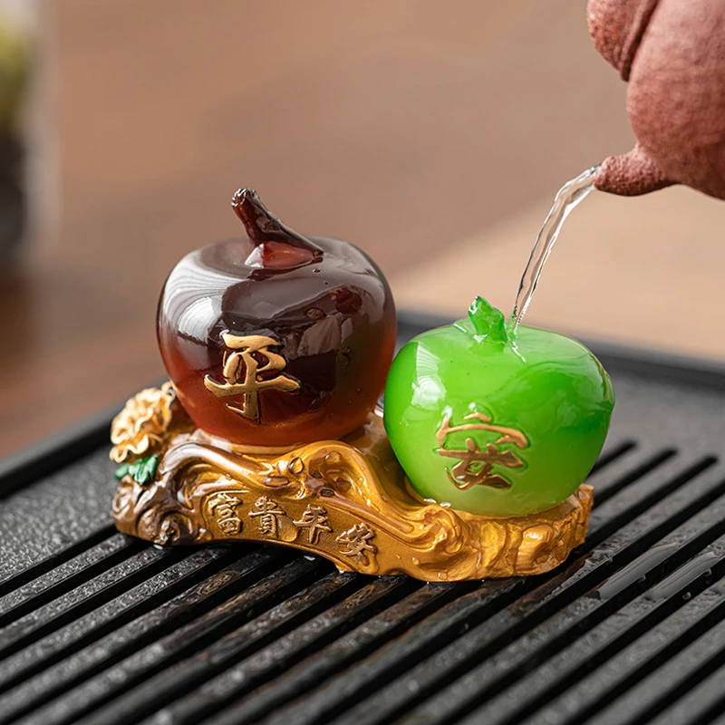 Home Creative Color-Changing Grapefruit Tea pet Garniture‌ Handmade Resin Ornament Tea Ceremony Game Financial Tea Table Gift