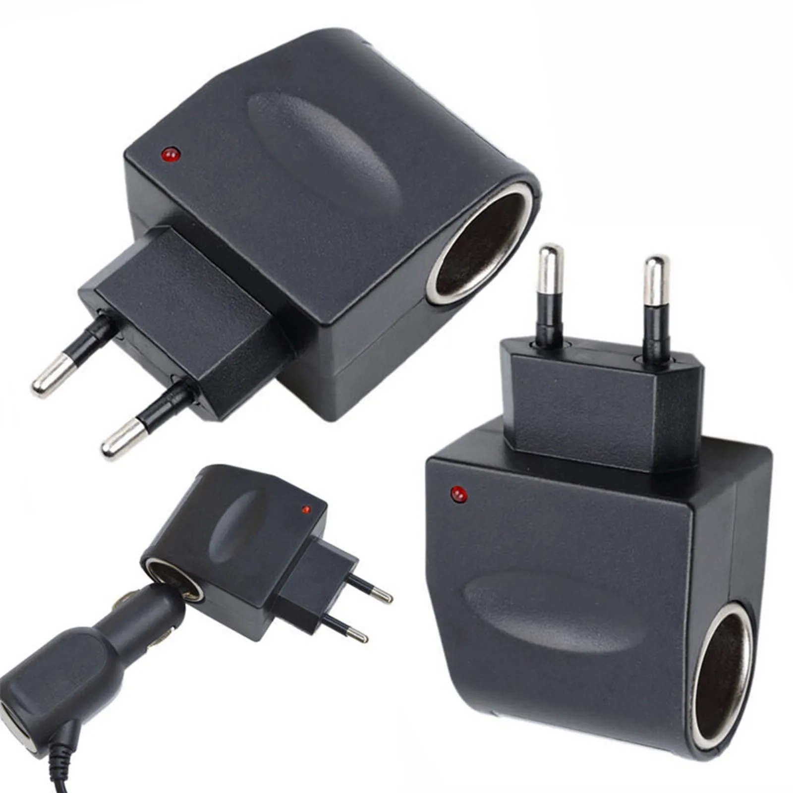 QXNY Universal 220V AC zu 12V DC Auto-Stromadapter, Steckdosenkonverter, 220V zu 12V Haushalts-Zigarettenanzünder, EU-Stecker – Detail 6