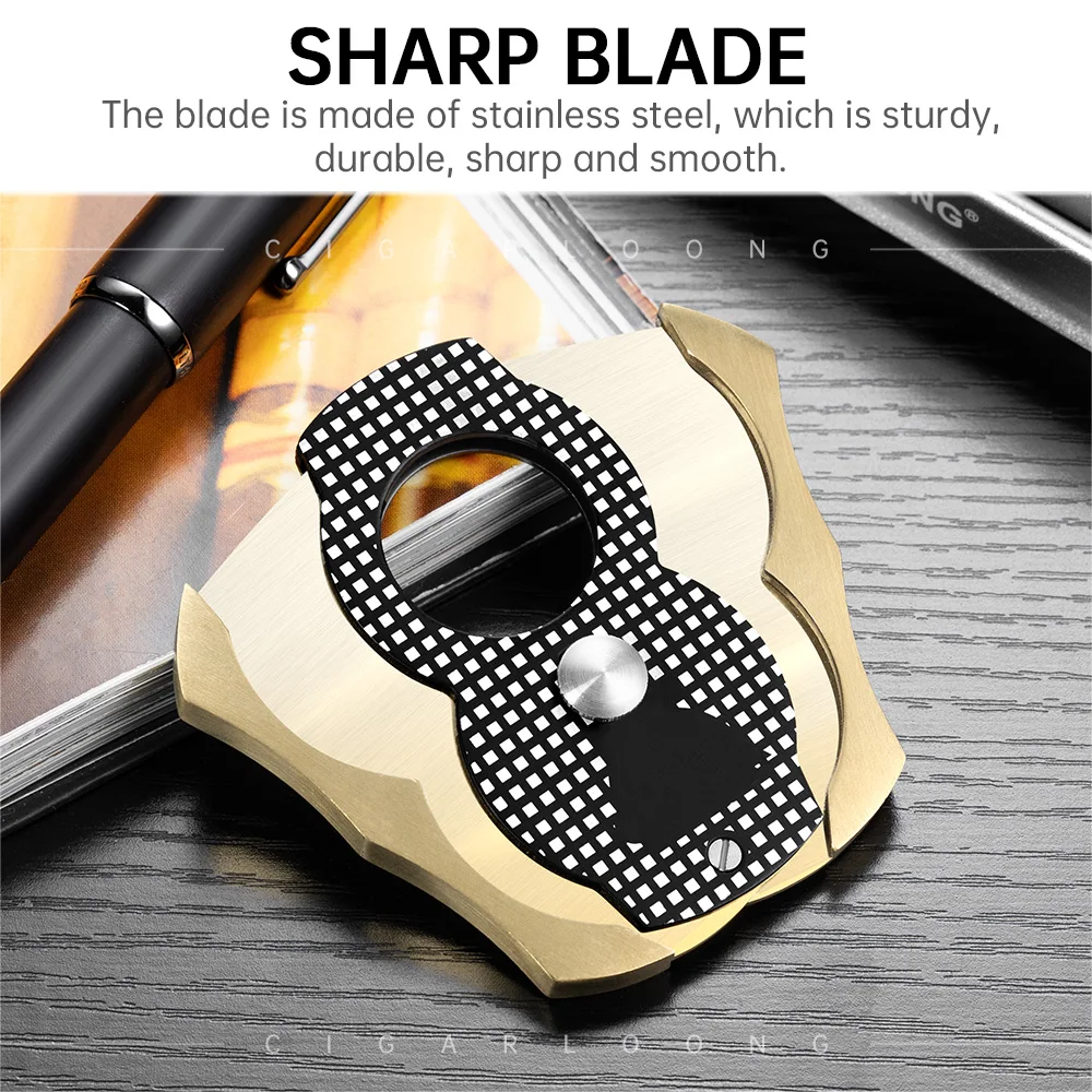Cigar Cutter Sharp Stainless Steel Large Caliber Thick Double-edged Multi Style Portable Travel Cigar Accessories Cutter CE-25D2