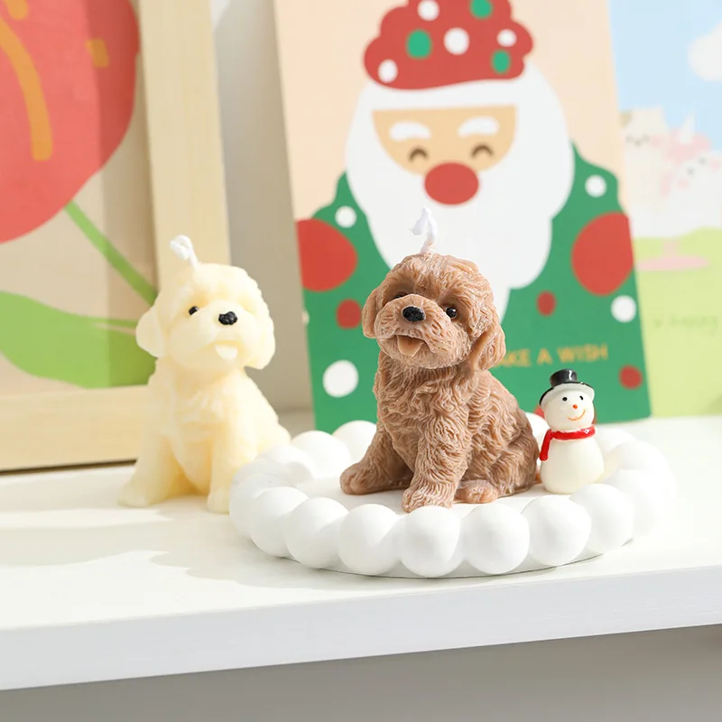 Baby Give Away Gifts Teddy Dog Scented Candle Aesthetic Decoration Room Cute Animal Fragrant Candles Photo Props Birthday Candle